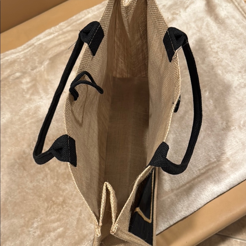 BNWNT Handmade Black and Tan Women's Tote Bag - Picture 4 of 8